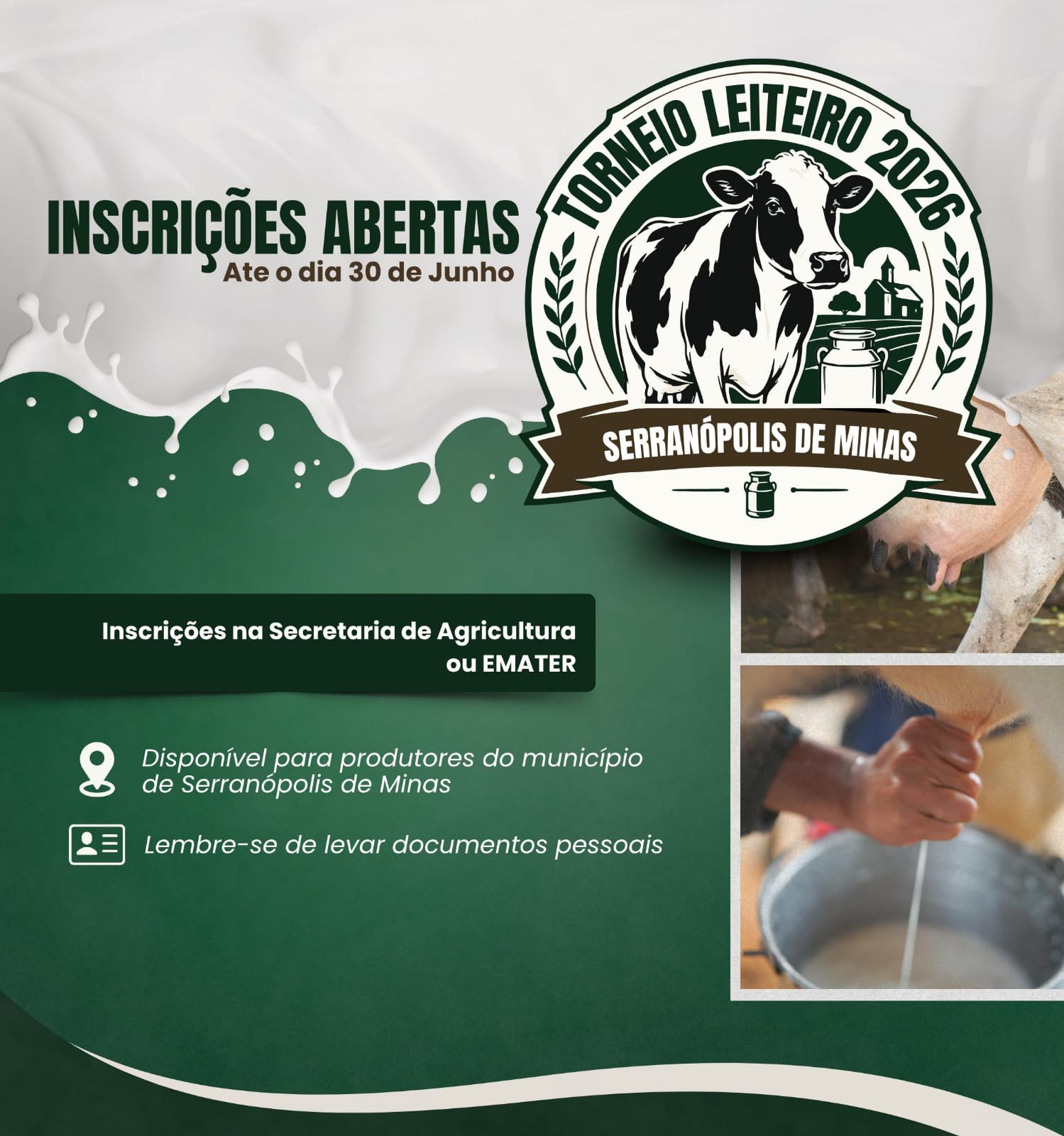 Vem aí! O 1° Torneio Leiteiro de Serranópolis de Minas